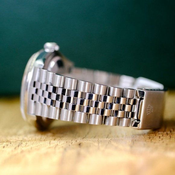 ROLEX DATEJUST UNISEX WATCH 36 MM SILVER ROMAN DIAL STEEL FLUTED JUBILEE 16234 - Picture 5 of 11